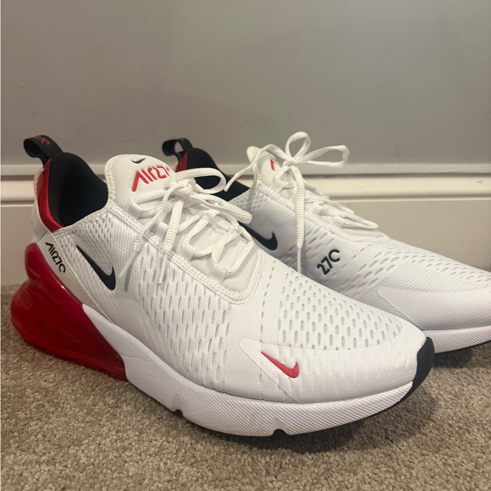 Men’s Nike Air Max 270 in red and white
